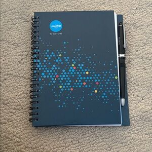 Blue Spiral Notebook with Pen